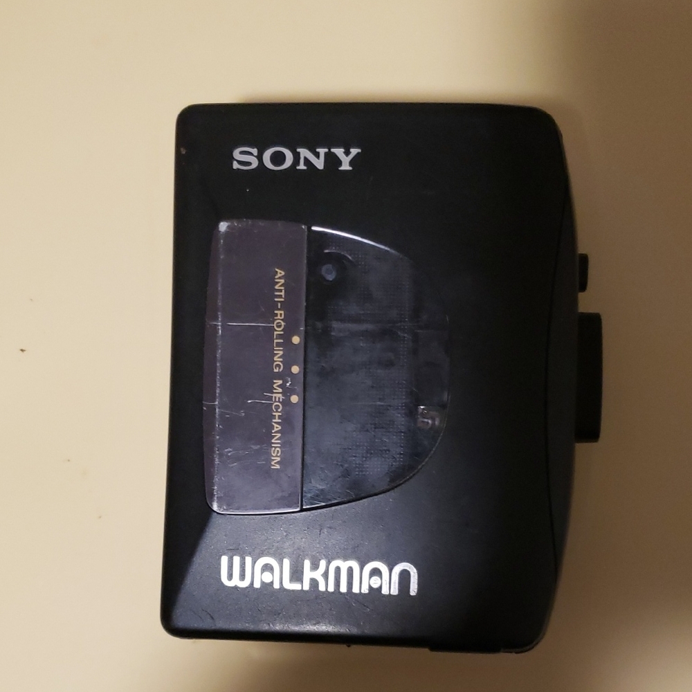 Sony Black Cassette Player with Silver Accents